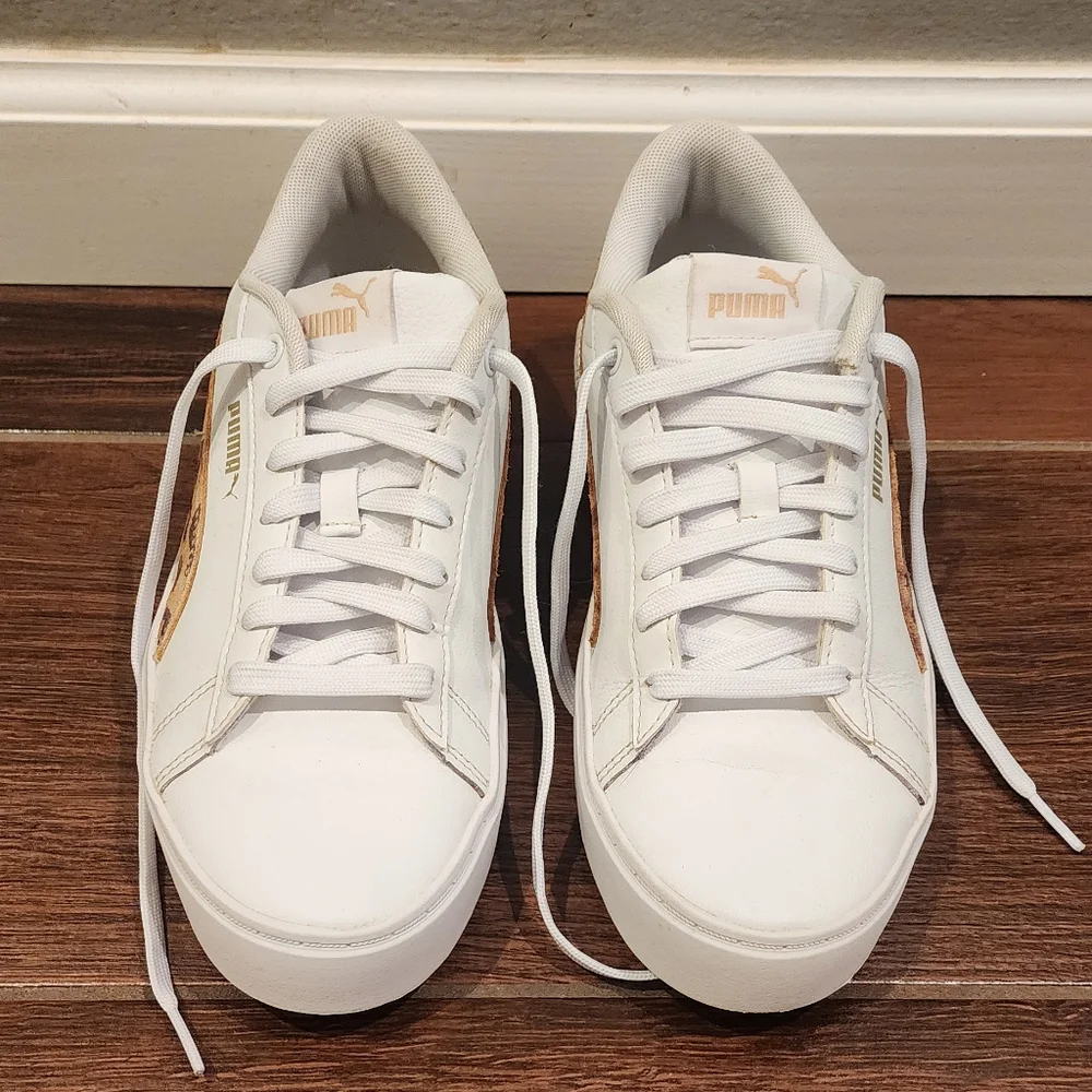 Puma Smash Platform leopard shoes - size 8.5 - Picture 4 of 6